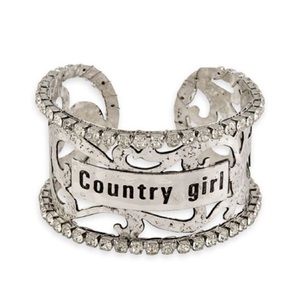 NWT MYRA BAG. “Country Girl”Silver Rhinestones Cuff Bracelet.